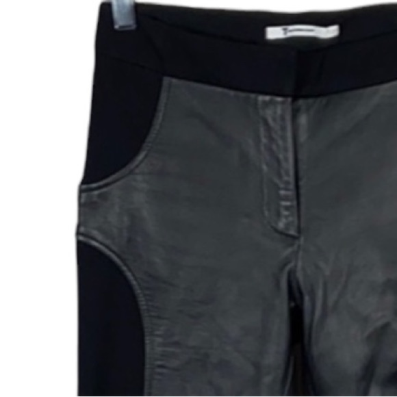Alexander Wang Lambskin Leather Panel Ponte Pants Size XS - Picture 6 of 13
